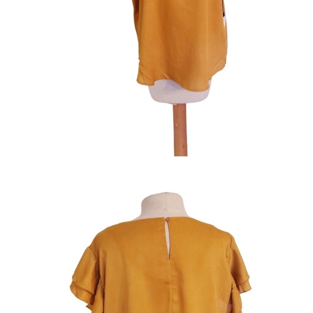 Vibrant Orange Boxy Short Sleeve Blouse